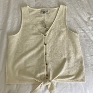 NWT MADEWELL - texture and thread tie tank - M